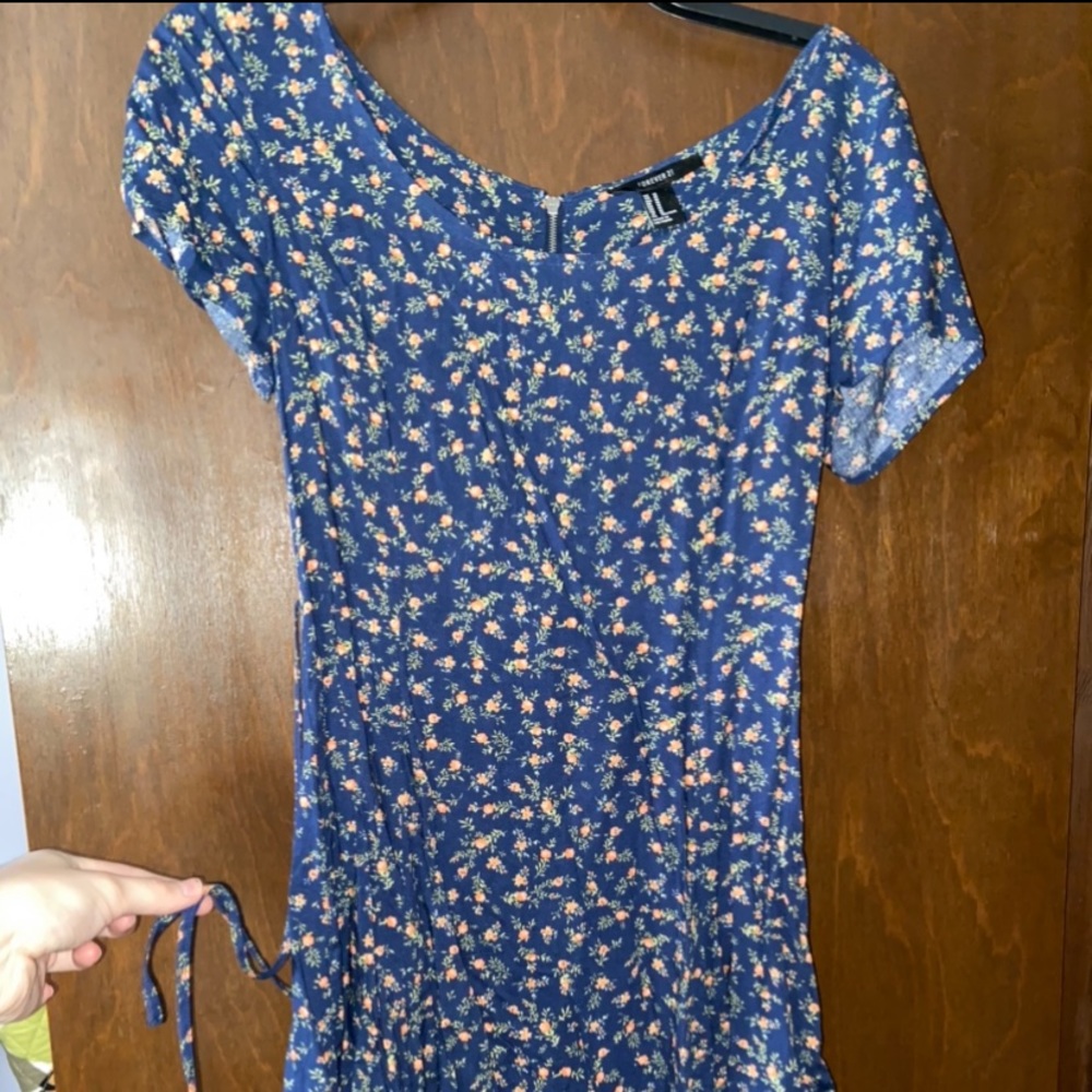 Navy Floral Dress